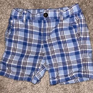 Janie and Jack Navy and Light Blue Plaid Shorts
